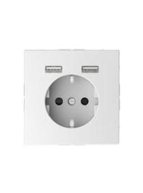 MERTEN MEG2366-6035 with USB charger lotus white Syst.Design socket SCHUKO