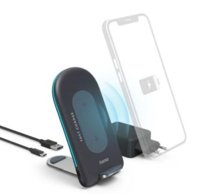 Hama 201689 'QI-FC15S' 15W, grey Wireless Charger