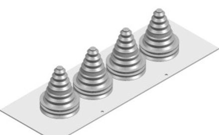 ABB Striebel & John RZF12 flange plate made of aluminum with 4 grommets, 2-field wide, 2CPX046615R9999