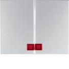 Berker 14377003 rocker switch with red lens aluminum Berker K.5