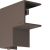 TEHALIT LF2502558014 for LF 25x25mm brown flat angle