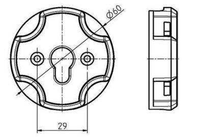 Rademacher 4015K-S adapter for click drive bearings