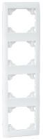 EFAPEL FOUR-GANG VERT FRAME WHITE
