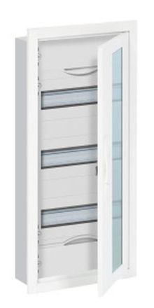 ABB Striebel & John U41TR3 small distribution board, flush-mounted 3-row, with cover frame and door, 2CPX071722R9999