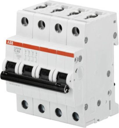 ABB Stotz-Kontakt S204M-D63 D63A 4-pole 10kA circuit breaker, 2CDS274001R0631