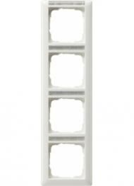 Gira 111403 4-way cover frame BSF vertical Standard 55 pure white