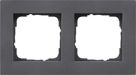 Gira 212235 cover frame 2-way flat E2 anthracite