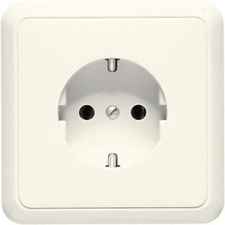 Jung 5520KIPL cover for SCHUKO® sockets, full plate, with frame, CD series, white