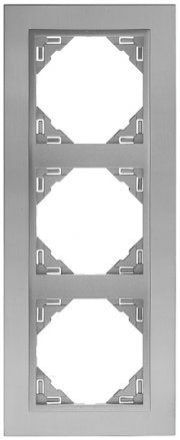 EFAPEL TRIPLE FRAME INOX/ALUMINIUM