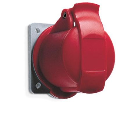 ABB Stotz-Kontakt 216R6 B100, panel-mounted socket, 16 A, IP44 6h, 2P+E, 200-250 V, blue, 100 pieces, 2CMA192634R1000