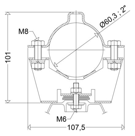 Schuch 902450004 163 RO 2 AP pipe clamp