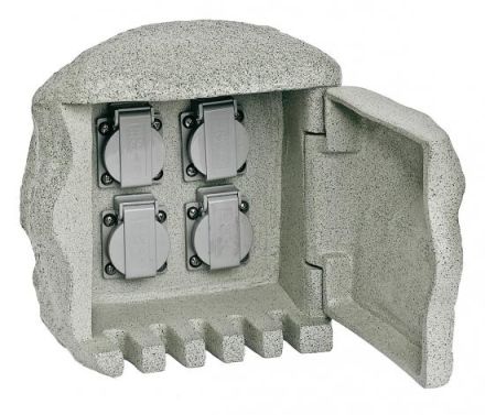 EVN 230418 4-way stone IP44 230V max.3600W socket distributor