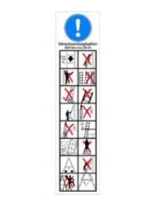 PROTEC.class 05103170 Inspection labels and warning signs PGAL LT291 (10 pieces in a bag) Use ladders