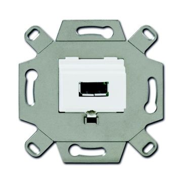 Busch-Jaeger 0261/12 USB connection box, with screw terminals and strain relief alpine white