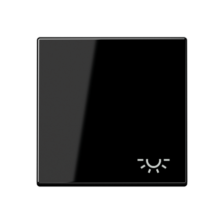 Jung A590LSW rocker switch 1-way, symbol light, Duroplast, Series A, black