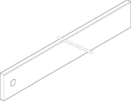 ABN 4FB 60x10x1041mm horizontal one-sided CU rail (XCUW164E)