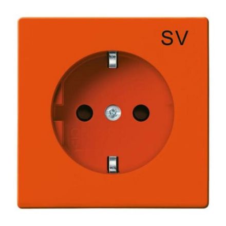 Busch-Jaeger 20 EUC-14-82 SCHUKO® socket insert, with print orange RAL 2004