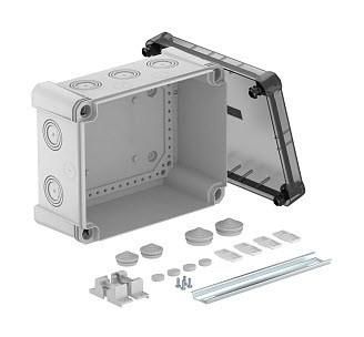 OBO Bettermann X16 R LGR-TR with rail 240x191x125 grey cable junction box, 2005100