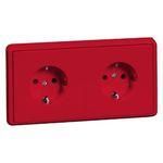 Hochköpper 00898311 D 95.6512/3.36 2-way ruby red socket SCHUKO