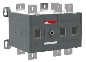 ABB Stotz-Kontakt OT1250E12C, load changeover switch 3-pole 1250A without handle and shaft I-0-II, 1SCA103307R1001