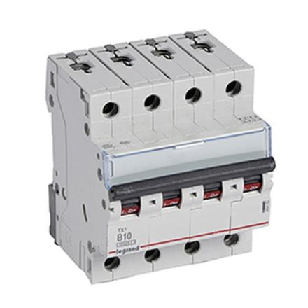 Legrand 404152 Circuit breaker TX3 B10A 4P 10KA 4M
