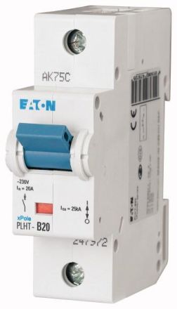 Eaton PLHT-D20 circuit breaker, 20A, 1p, D-Char , 247990