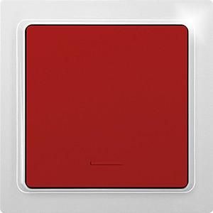 Eltako 30055810 F1T55E-wg pure white glossy/red wireless call button