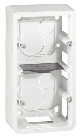 Legrand 080282 surface-mounted housing MOSAIC 2x2mod vert. ws, (white)
