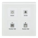 MDT BE-GTT4W.01 KNX glass button Plus | 4-way, temperature sensor | white glass