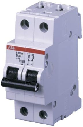 ABB Stotz-Kontakt S202MT-D2 D2A 2-pole 10kA circuit breaker, 2CDS272006R0021