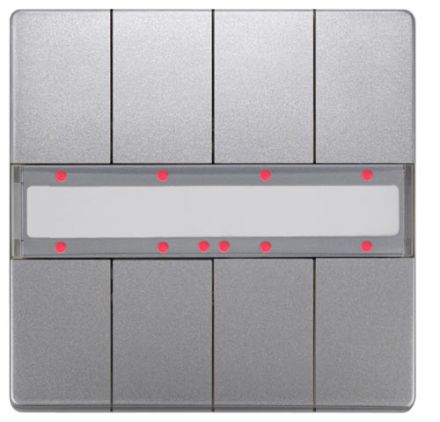 SIEMENS 5WG1287-2AB44 KNX push button delta style | 4-fold, temperature sensor | platinum metallic