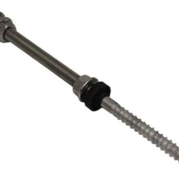 Schletter Solar 110012-300 hanger bolt set M12x300 incl. 3 nuts and EPDM mount.