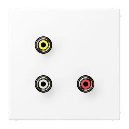 Jung MALS1031WWM Multimedia connection system Cinch Audio / Composite Video, LS series, snow white matt