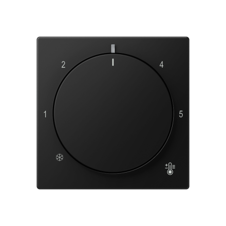 Jung A1749BFSWM cover for room temperature controller inserts, thermoplastic painted, series A, graphite black matt