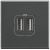Bticino HS4285C2 USB charging module 2-way, (anthracite)