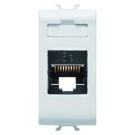 Gewiss GW10421 1M RJ45 Cat.5E UTP white network connection box
