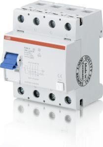 ABB Stotz-Kontakt F204 A-63/0.03 AP-R, residual current device 4P, type A, 63A, 30mA, short-time delay, 2CSF204401R1630