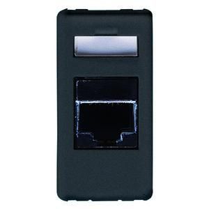 Gewiss GW21243 System 1M RJ45 Cat. 5E FTP black network connection box