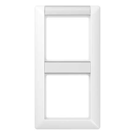 Jung AS582NAWW frame 2-way, with label field, vertical mounting, Duroplast, AS 500, alpine white