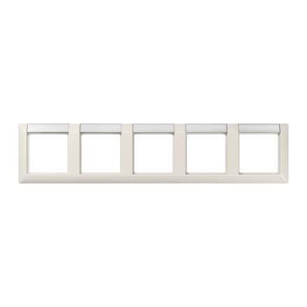 Jung AS5850NA frame 5-way, with label field, horizontal mounting, Duroplast, AS 500, white