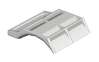 OBO Bettermann 2058FW 46-52mm light grey counter trough, 1197525