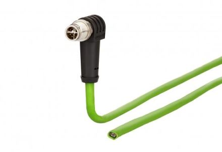 METZ CONNECT M12 15.0m M12 connector angled 8-pin 315° connection cable, 142M2X90150