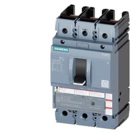 Siemens 3VA5212-6EC31-1AA0 circuit breaker MCCB UL BG250 125A 3P 65KA TM FTAM