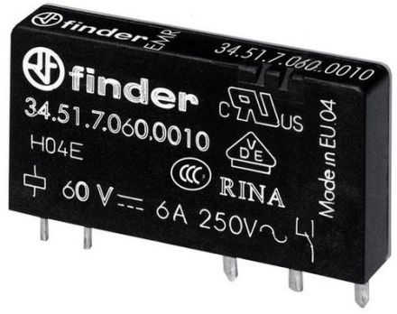 Finder 34.51.7.060.0010 Plug-in/print relay