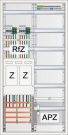 ABN eHZ 2Z 1V 1APZ HS/OKK IP43 5-pole meter cabinet (S27EA820)