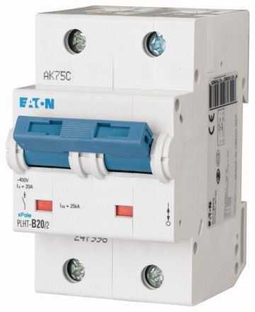 Eaton PLHT-D20/2 circuit breaker, 20A, 2p, D-Char , 248016