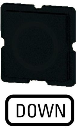 Eaton 273TQ25 button plate, black, DOWN , 091152