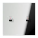 Jung GCR12-5KOE22 cover with rocker arm with dome, cube, 1-way, 2 rocker arms, LS 1912 series, glossy chrome