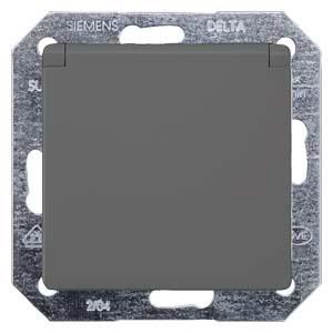 Siemens 5UB1927 SCHUKO socket carbon metallic 10/16A 250V