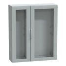 Schneider Electric NSYPLA15124TG 7035 POLY-WS 1500X1250X420 2 VIEWING DOORS standing cabinet